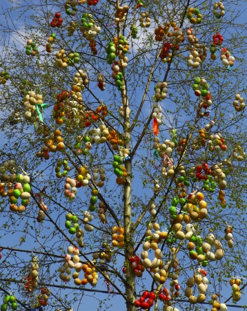 The tree on which hung easter eggs