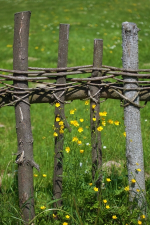 old rural fenceの写真素材