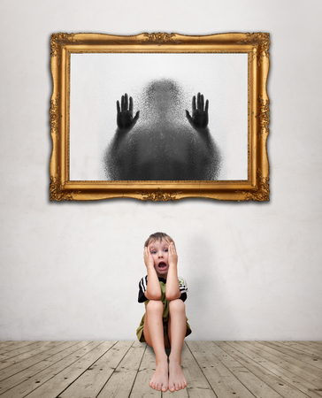 Image of a child who has a great deal of fearの写真素材