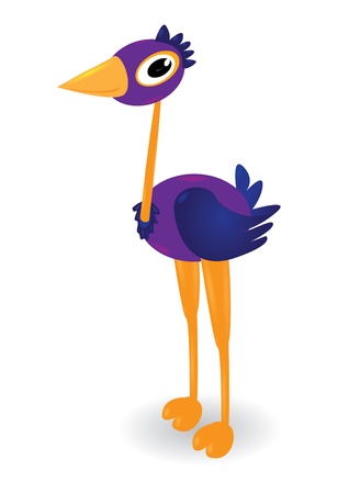 cartoon ostrich.の写真素材