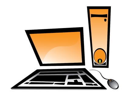 3d computer.のイラスト素材