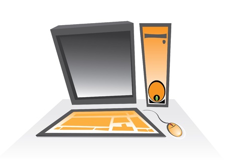 3d computer.のイラスト素材