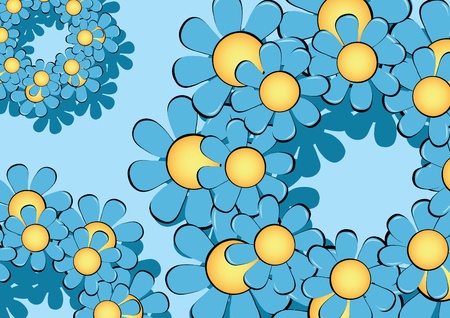 abstract floral background. Greeting card with flowers.のイラスト素材