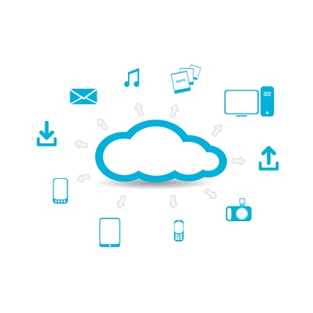 Cloud Computing concept backgroundのイラスト素材