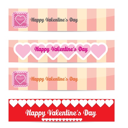 Happy valentines day banner setの写真素材