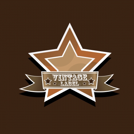 vector vintage star label retro styleのイラスト素材
