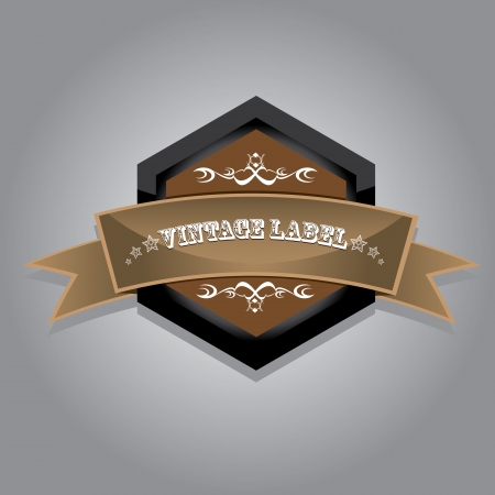 vector vintage label retro style  のイラスト素材