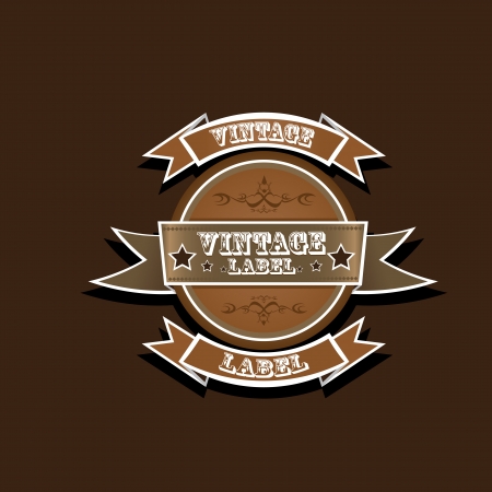 vector vintage label retro style  のイラスト素材