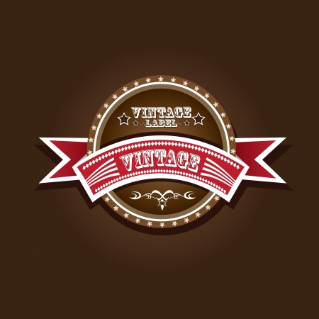 vector vintage label retro style  のイラスト素材