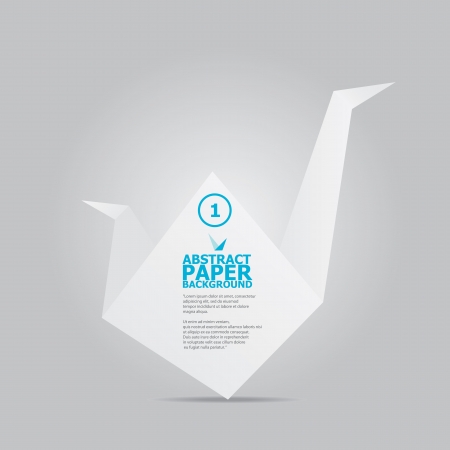 Abstract white paper origami backgroundのイラスト素材