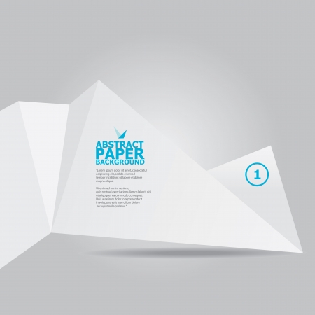 Abstract white paper origami backgroundのイラスト素材