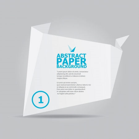 Abstract white paper origami backgroundのイラスト素材