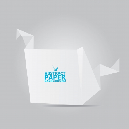 Abstract white paper origami backgroundのイラスト素材