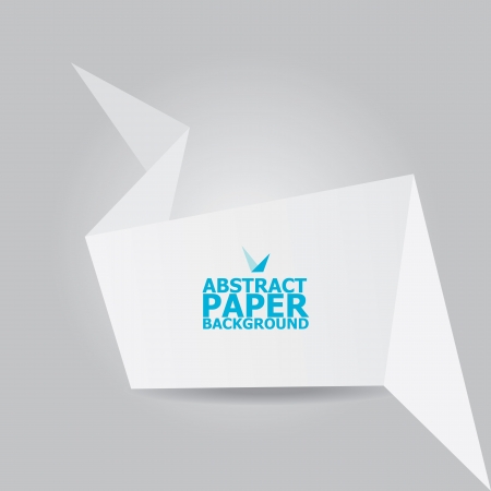 Abstract white paper origami backgroundのイラスト素材