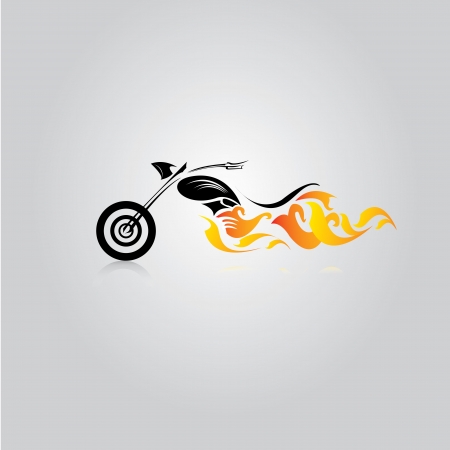 vector Silhouette of classic motorcycle. vector motorcycle iconのイラスト素材