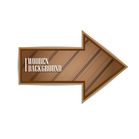 vector wooden background. vector wooden arrow or signのイラスト素材