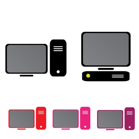 vector computer icon setのイラスト素材