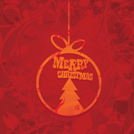 vector merry christmas decorative red floral background.のイラスト素材