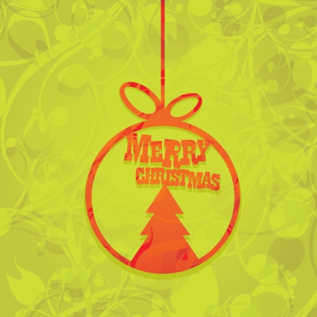 vector christmas decorative red and green floral background.のイラスト素材