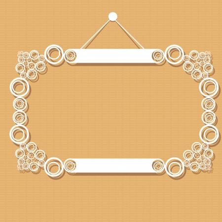 cut paper design retro frame.のイラスト素材
