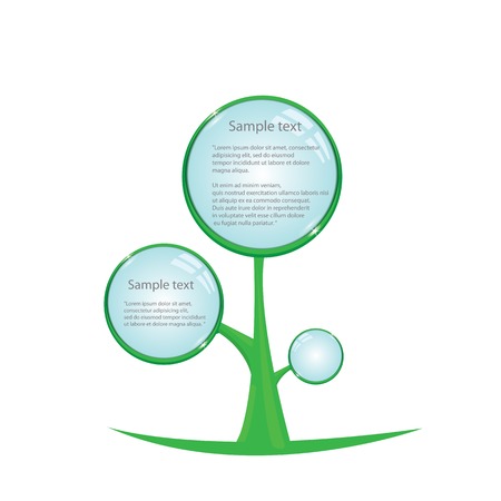 floral eco green button. bio green vector concept of life.のイラスト素材