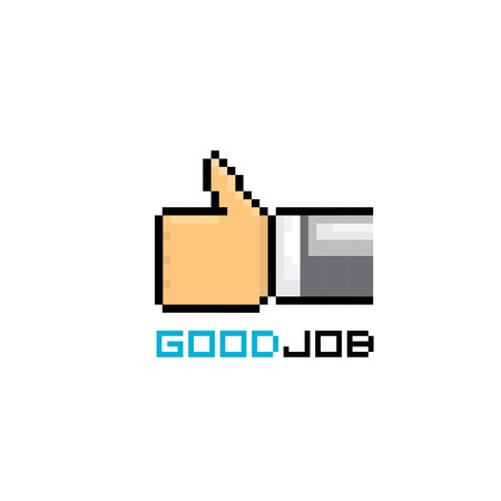 good job icon pixel art style.のイラスト素材