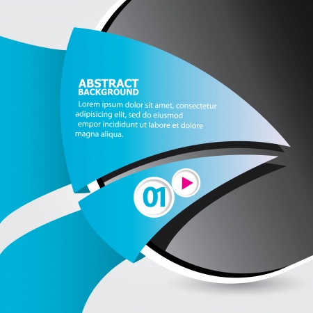 Abstract black and blue modern circle bannerのイラスト素材