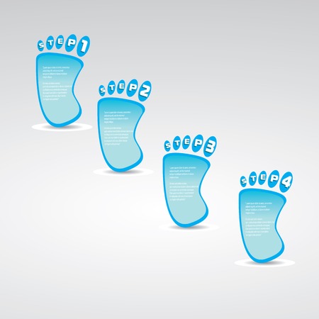 Modern blue infographics numbered bannersのイラスト素材