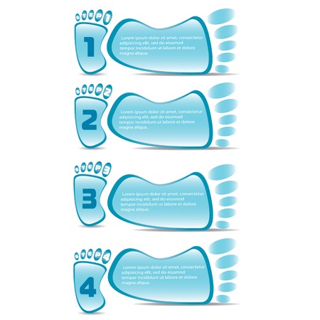 Modern blue infographics numbered bannersのイラスト素材