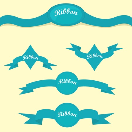 blue bow collectionのイラスト素材