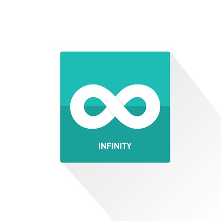 vector flat Limitless sign icon on turquoise backgroundのイラスト素材