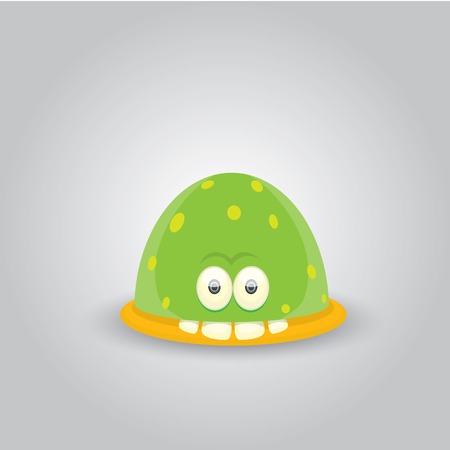 Vector Cartoon cute smiling monsterのイラスト素材
