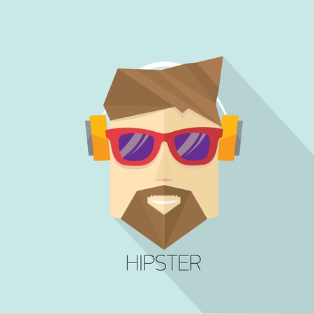 vector hipster man icon  hipster styleのイラスト素材