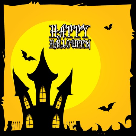 happy halloween card design templateのイラスト素材