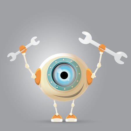 Cartoon Character Cute Robotのイラスト素材