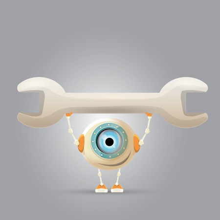 Cartoon Character Cute Robotのイラスト素材