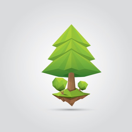Conceptual polygonal tree. vector Illustrationのイラスト素材