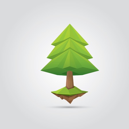 Conceptual polygonal tree. vector Illustrationのイラスト素材