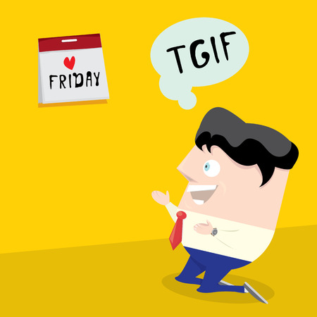thanks god its friday concept. i love fridayのイラスト素材