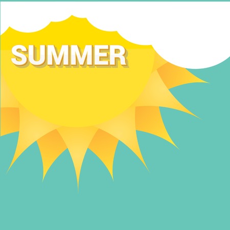 flat summer sign or label. abstract backgroundのイラスト素材