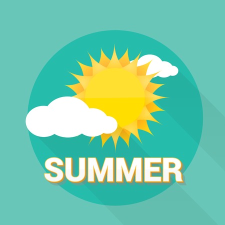 flat summer sign or label. abstract backgroundのイラスト素材