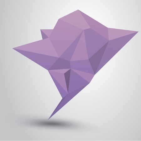 summer violet Conceptual geometric speech bubbleのイラスト素材