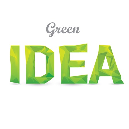 word IDEA low poly style.のイラスト素材