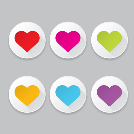 Vector hearts set. heart sign collectionのイラスト素材