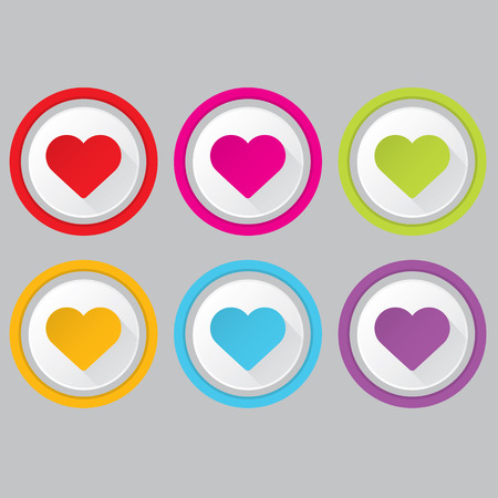Vector hearts set. heart sign collectionのイラスト素材
