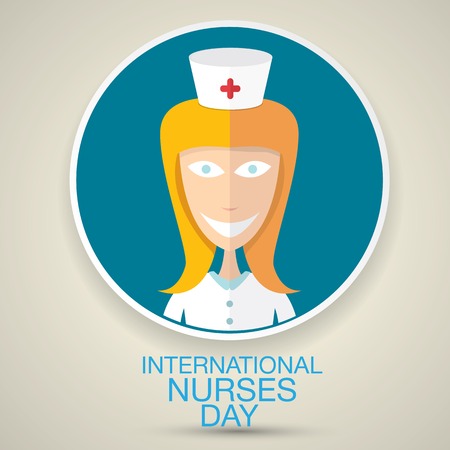 International nurse day concept with nurseのイラスト素材