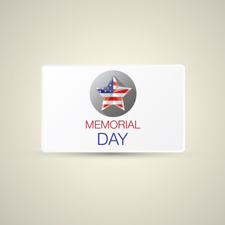Memorial Day with star in national flag colorsのイラスト素材