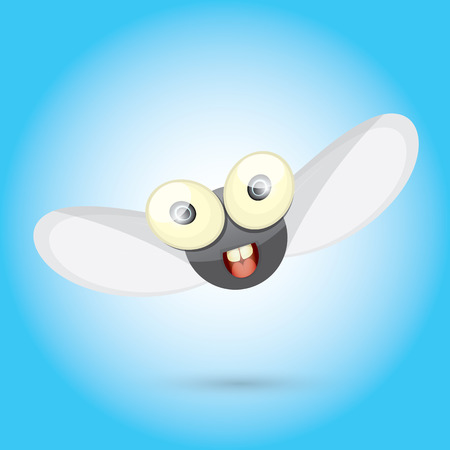 cartoon cute bright fly insectのイラスト素材