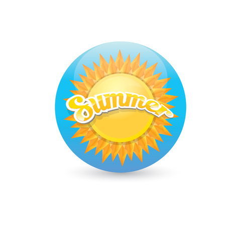 vector summer label. summer icon with sun.のイラスト素材