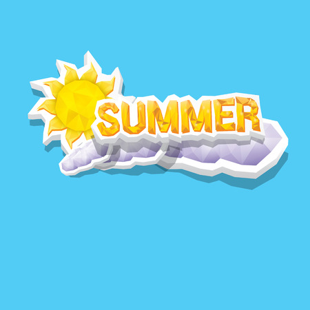 vector summer label. summer icon with sun.のイラスト素材